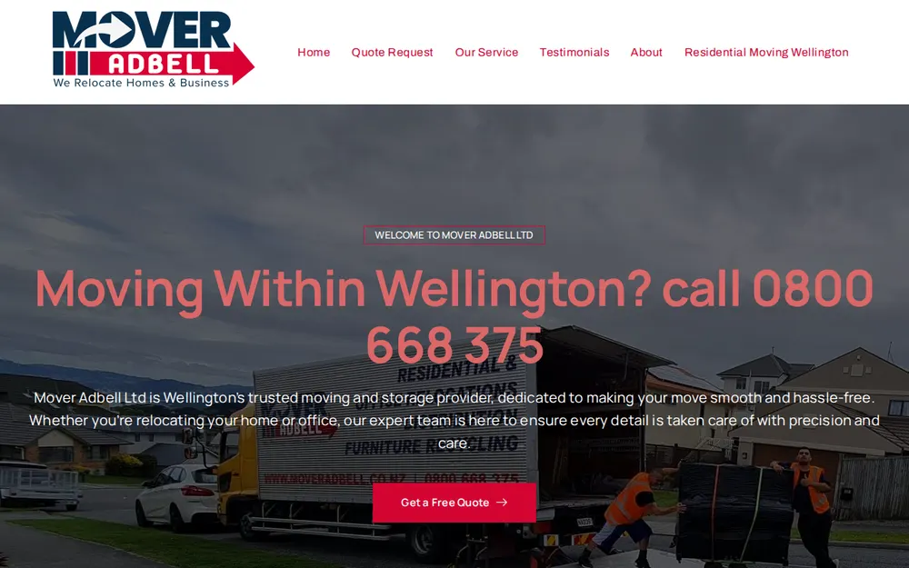 MOVER ADBELL (furniture moving) homepage