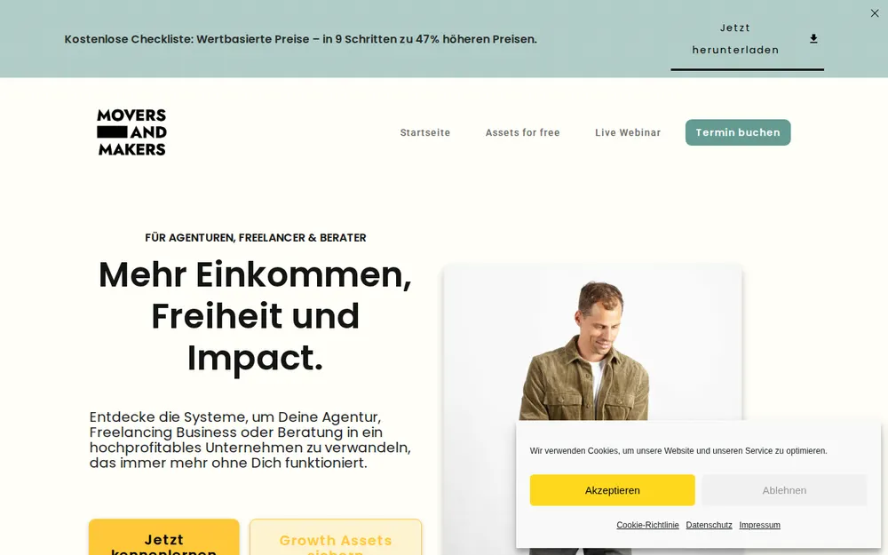 Movers and Makers homepage