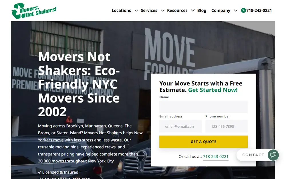 Movers Not Shakers : Brooklyn Moving Company - New York Mover homepage