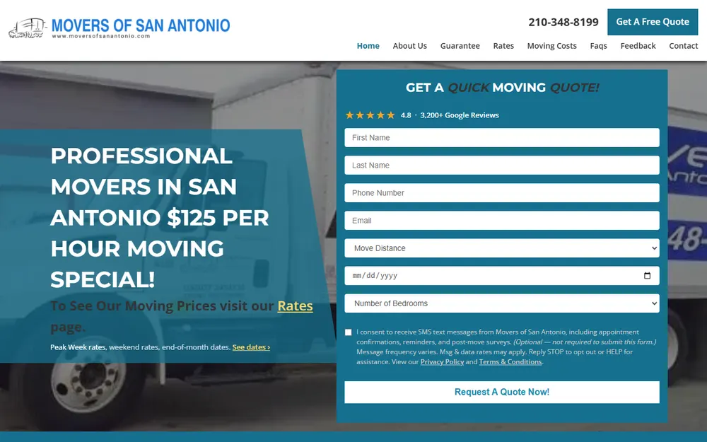 Movers of San Antonio homepage