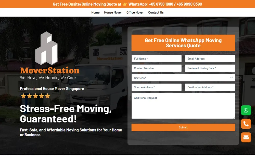 Moverstation homepage