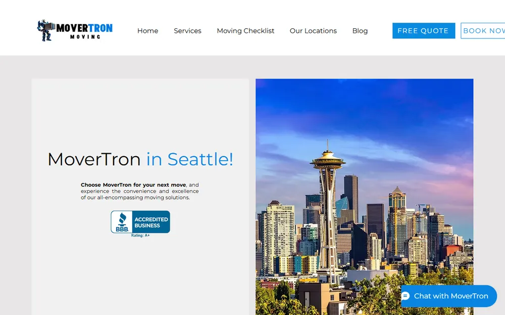 MoverTron Moving homepage