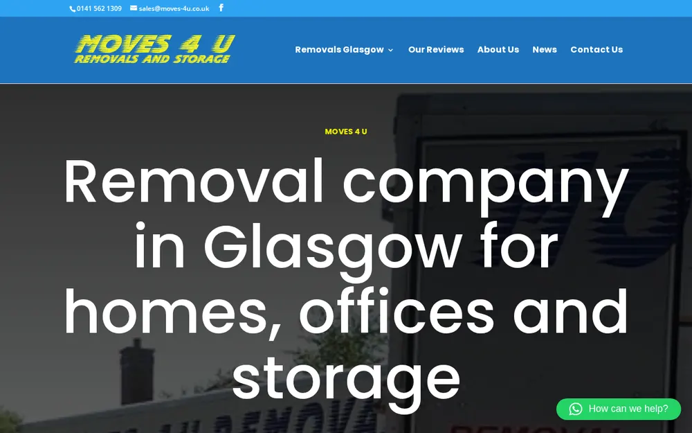 Moves 4 U Removals homepage