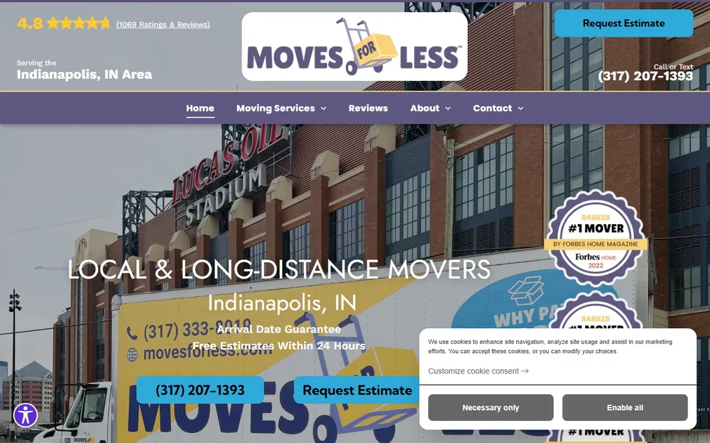 Moves For Less of Indianapolis homepage