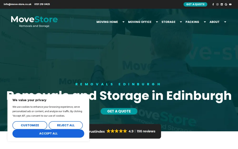 MoveStore Removals and Storage homepage