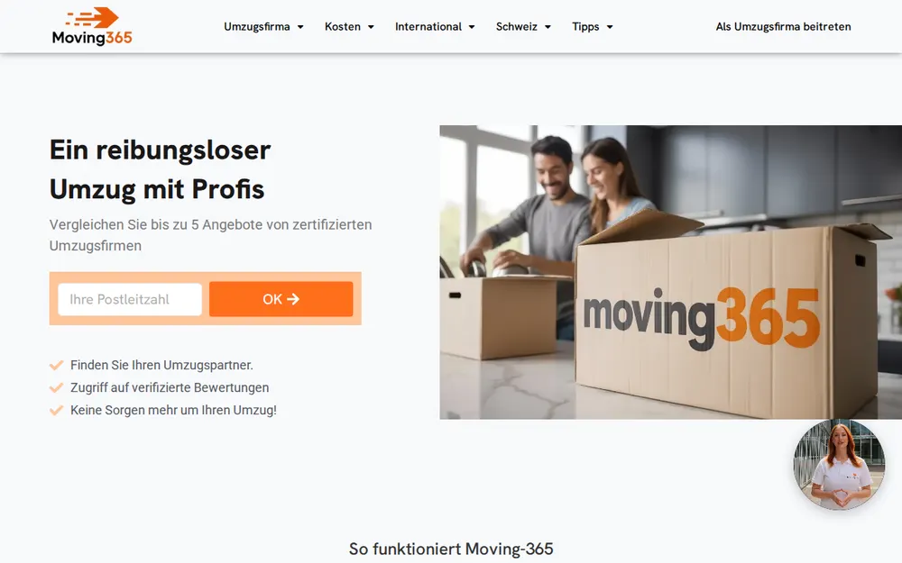 moving-365.ch homepage