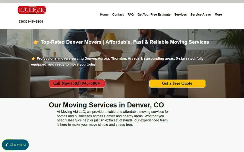 Moving Aid, LLC homepage