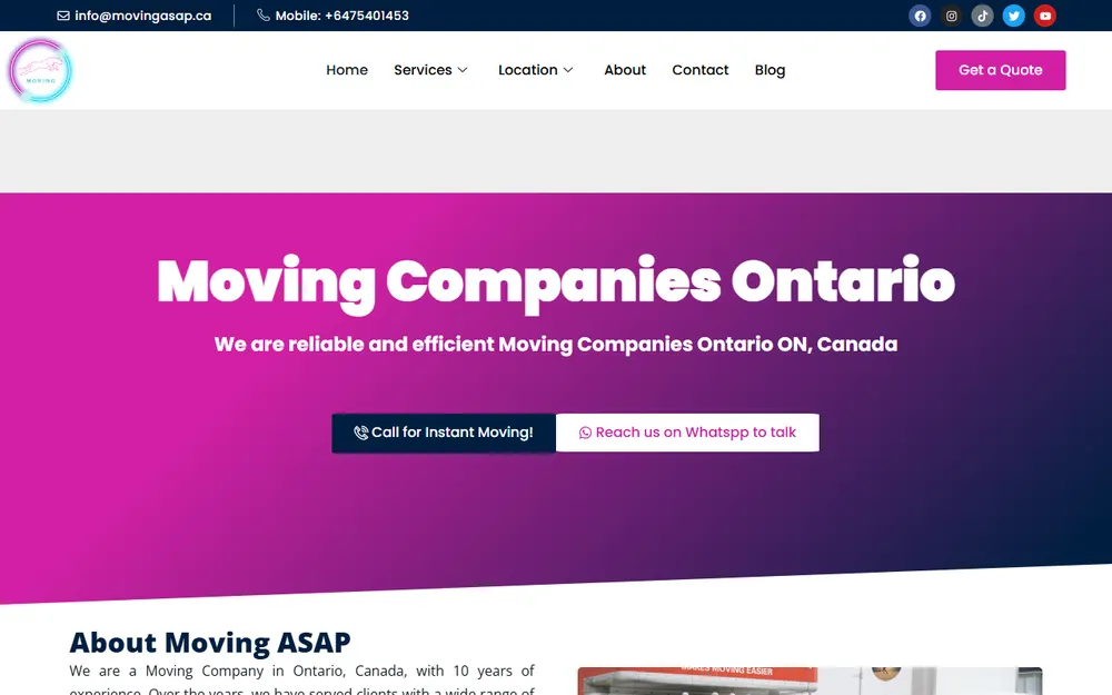 Moving ASAP homepage