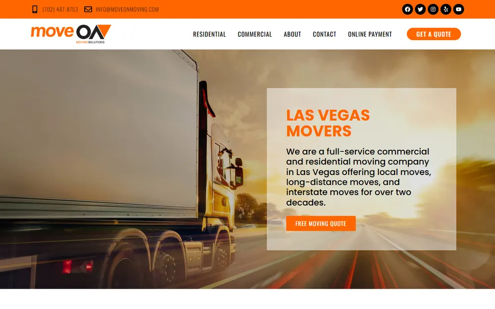 moveON moving homepage
