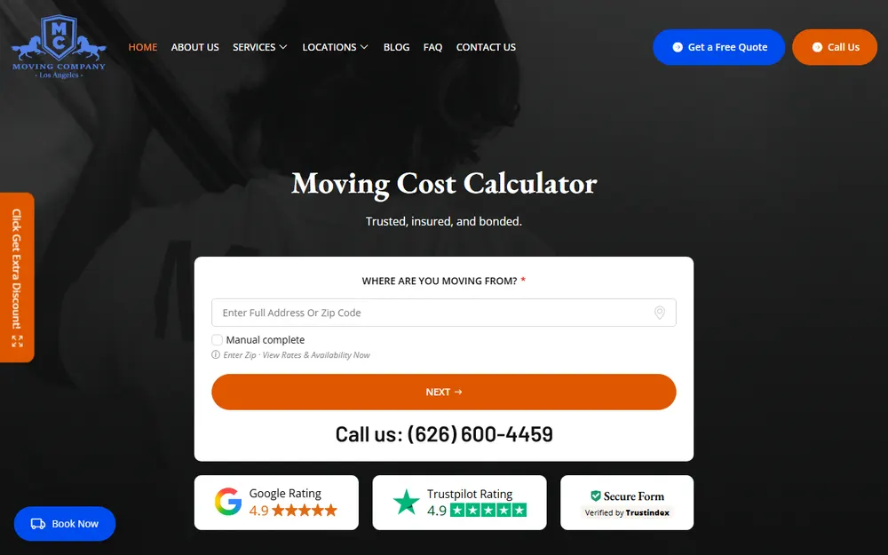 Moving Company Los Angeles homepage