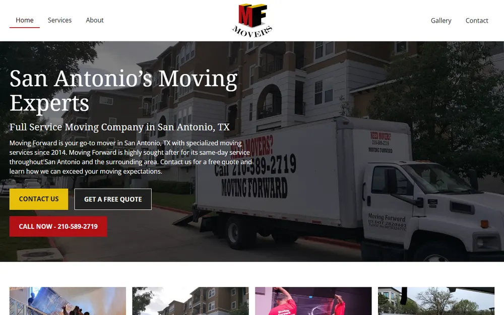 Moving Forward homepage