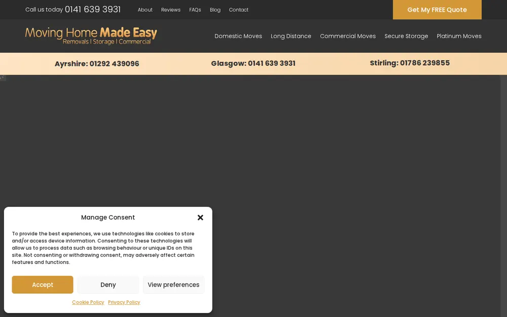 Moving Home Made Easy homepage