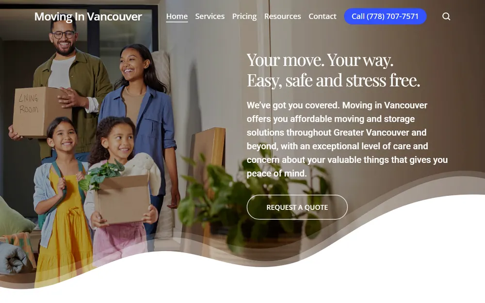 Moving In Vancouver homepage