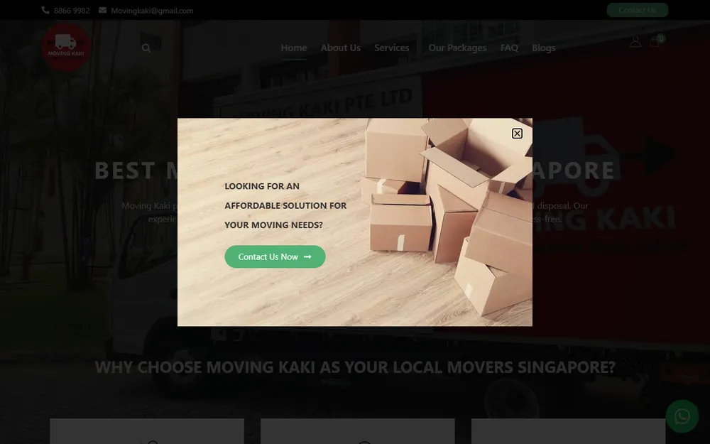 Moving Kaki Pte Ltd homepage