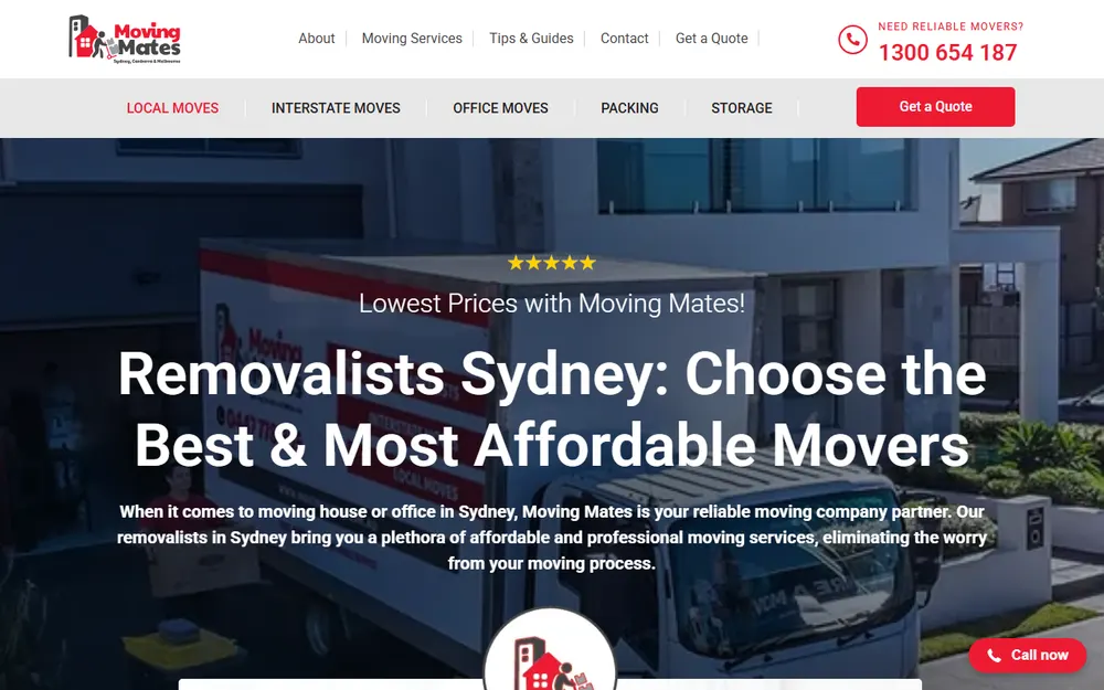 Moving Mates Sydney homepage