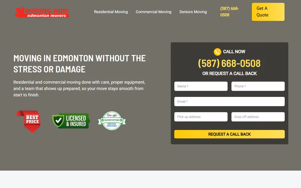 Moving Now homepage