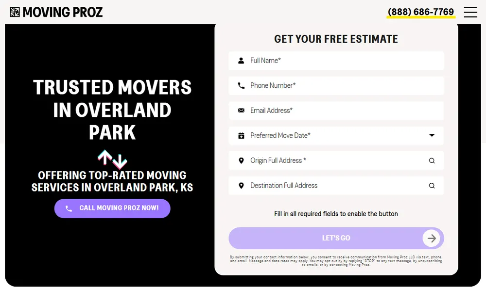 Moving Proz homepage