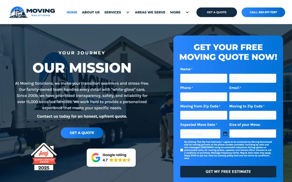Moving Solutions homepage