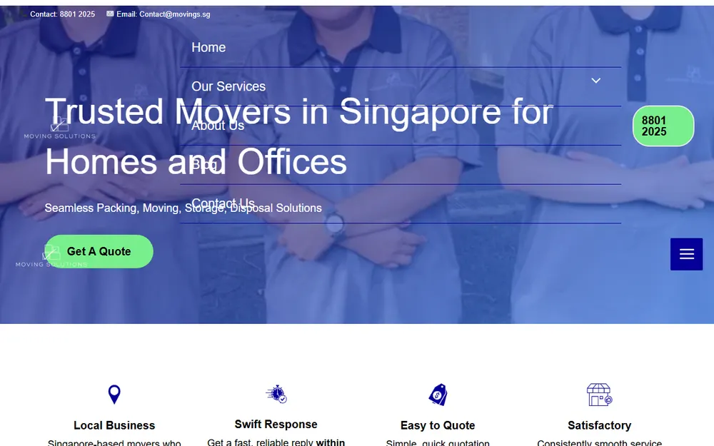 Moving Solutions homepage