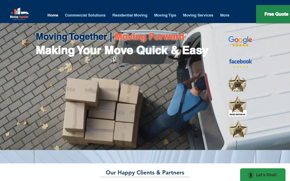 Moving Together Inc. homepage