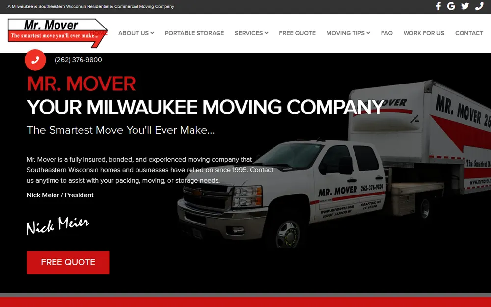 Mr. Mover Inc. homepage
