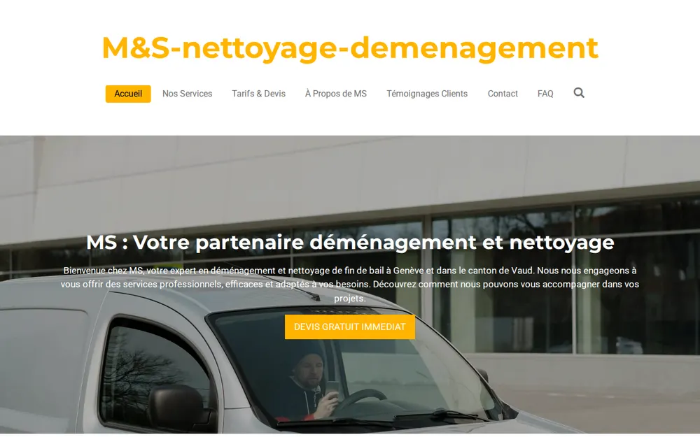 MS nettoyage demenagement homepage