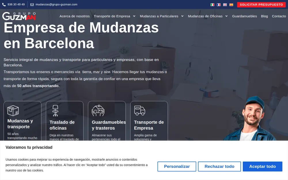 Moving Company Group Guzman homepage