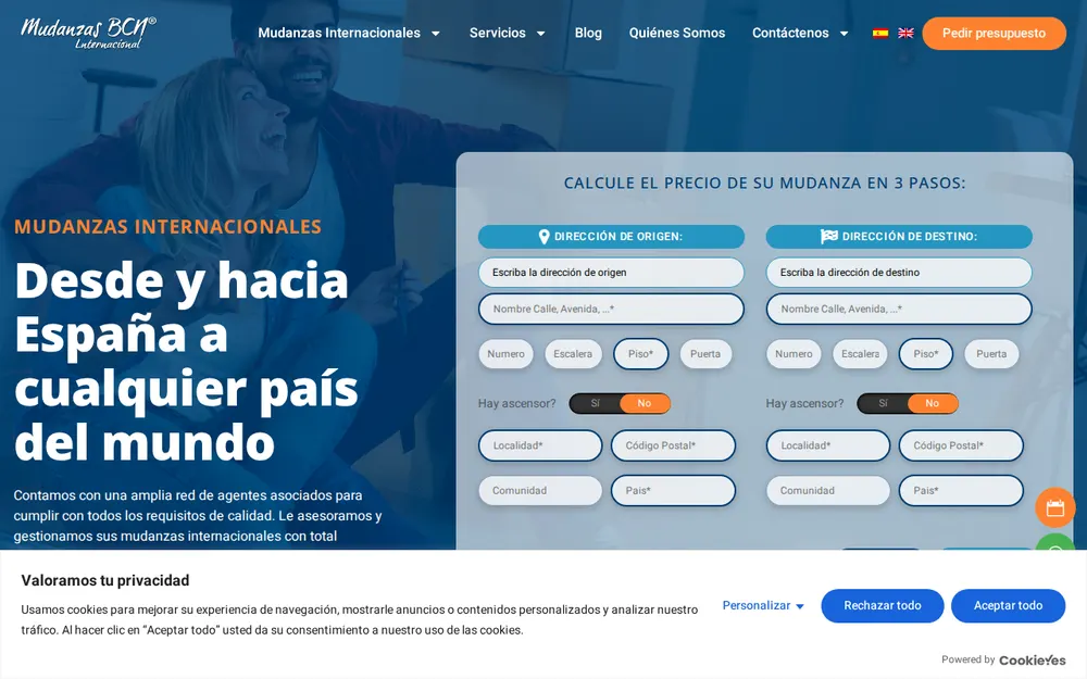 Mudanzas BCN Internacional homepage