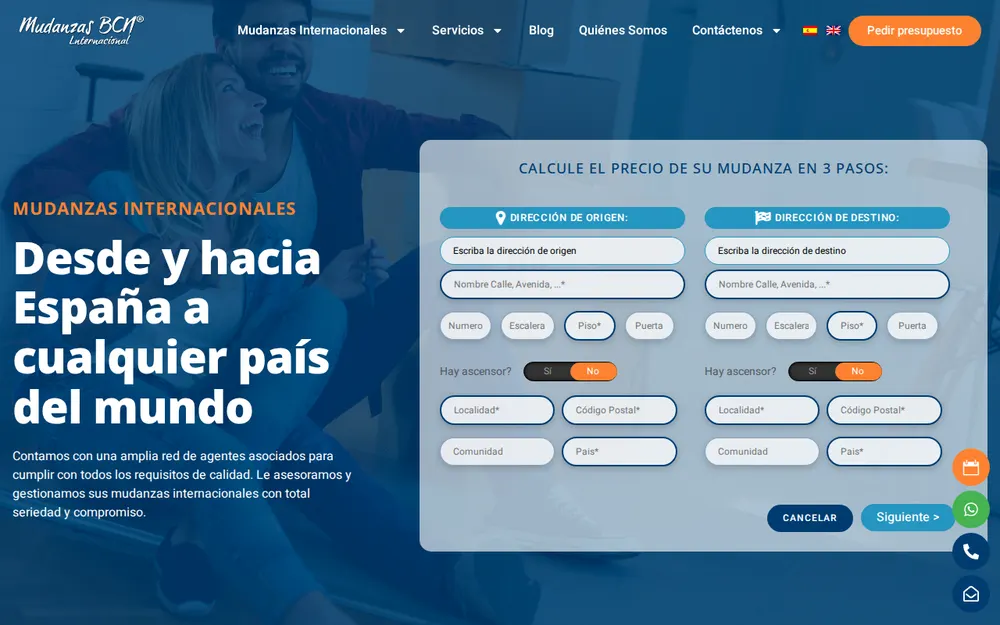 Mudanzas BCN Internacional homepage