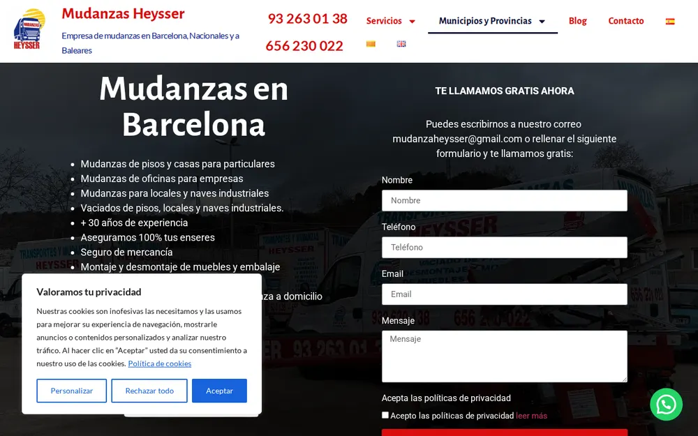 Mudanzas Heysser homepage