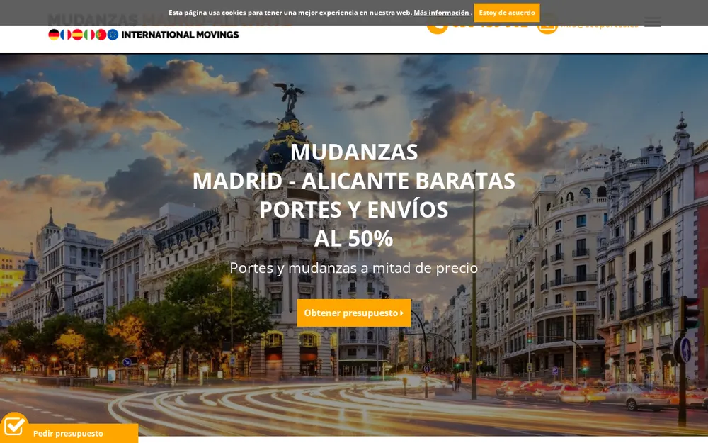 Mudanzas Madrid Alicante (Ecoportes) homepage