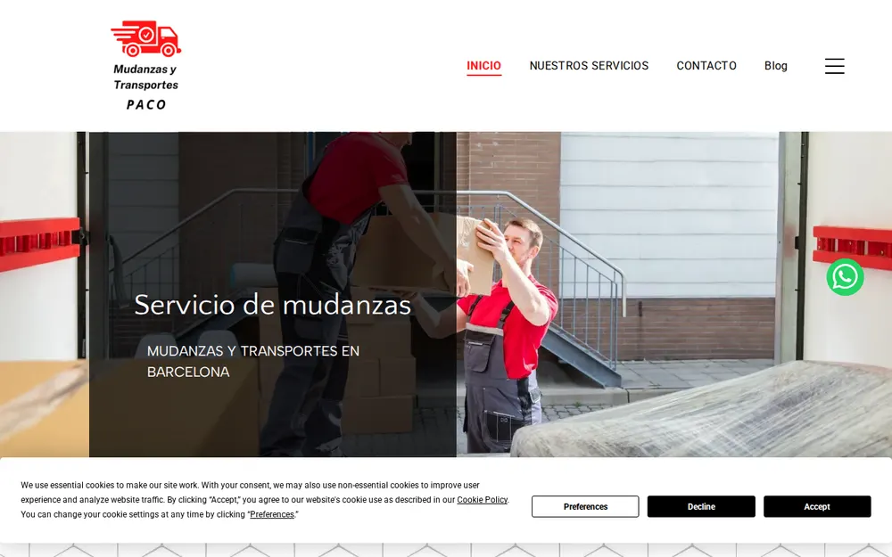 Mudanzas Paco homepage
