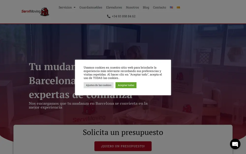 Mudanzas ServiMoving homepage