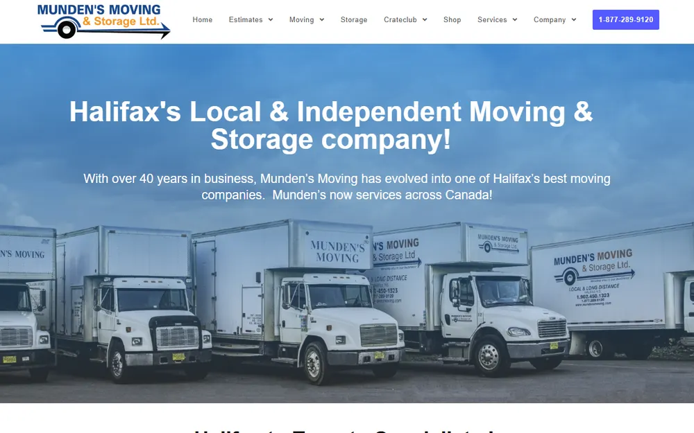 Munden's Moving homepage
