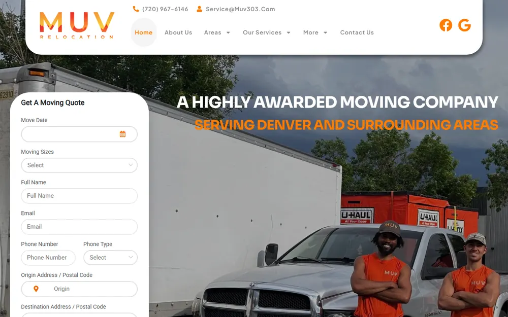 MUV Relocation LLC homepage