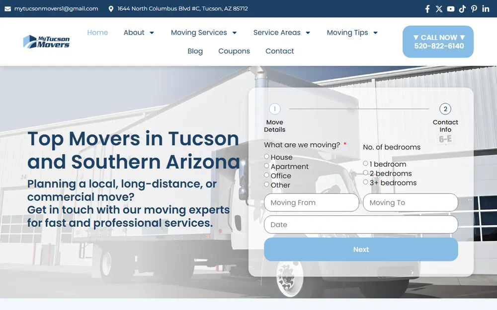 My Tucson Movers homepage
