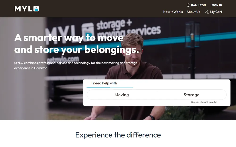 MYLO Storage and Moving homepage
