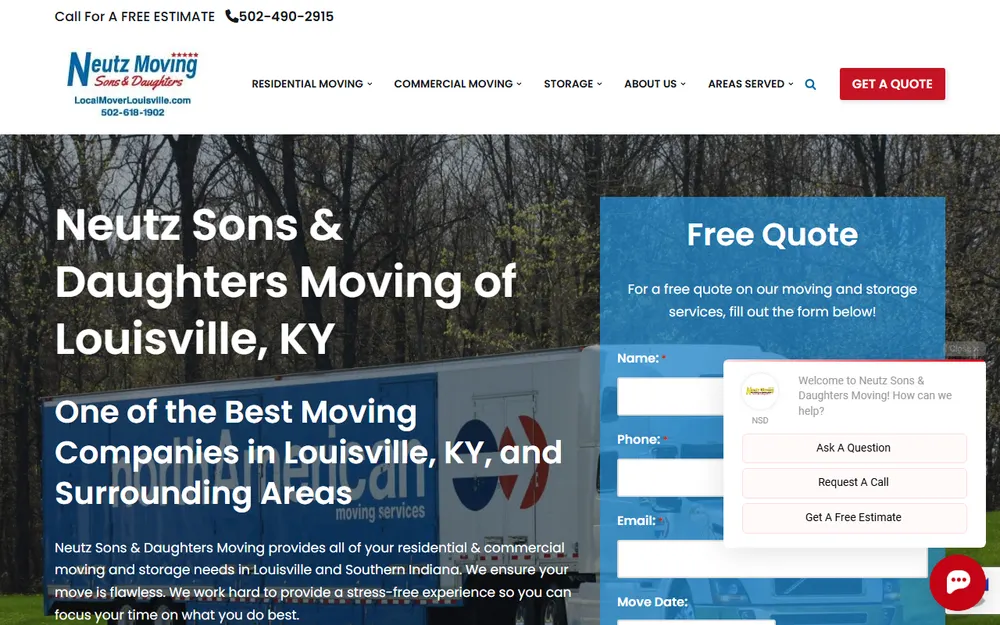 Neutz Sons & Daughters Moving homepage