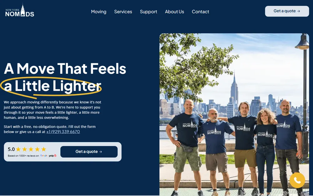 New York Nomads Moving LLC homepage