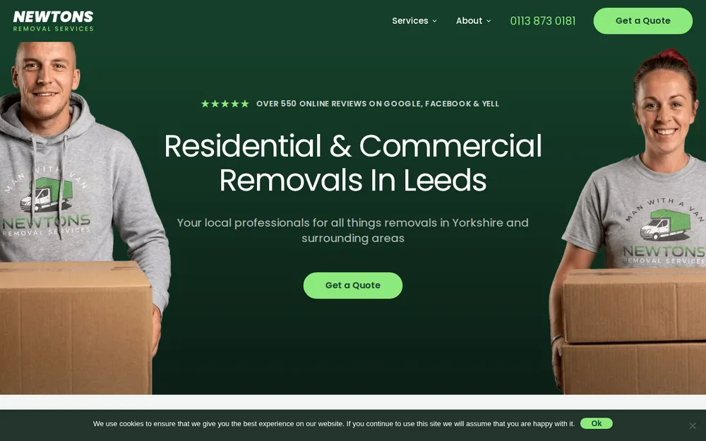 Newtons Removal Services Ltd homepage