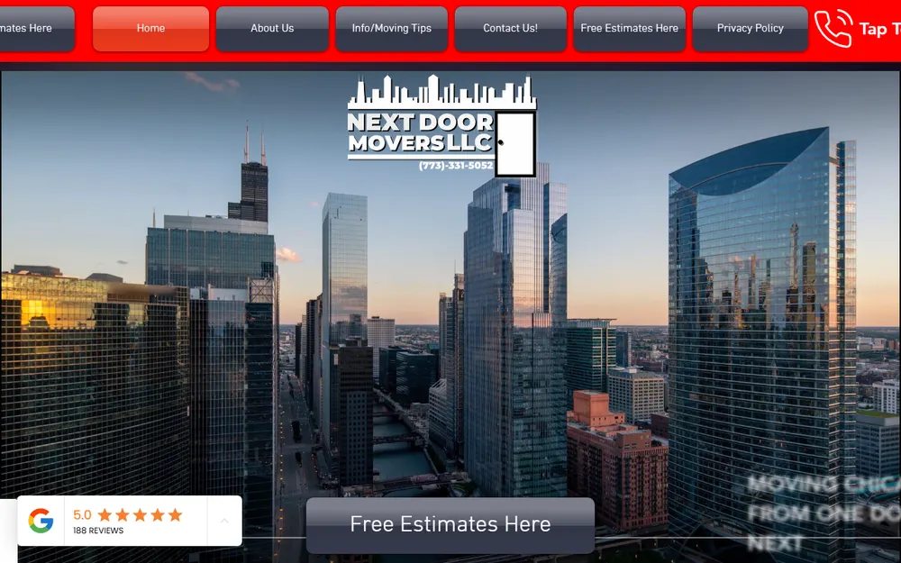 Next Door Movers LLC homepage