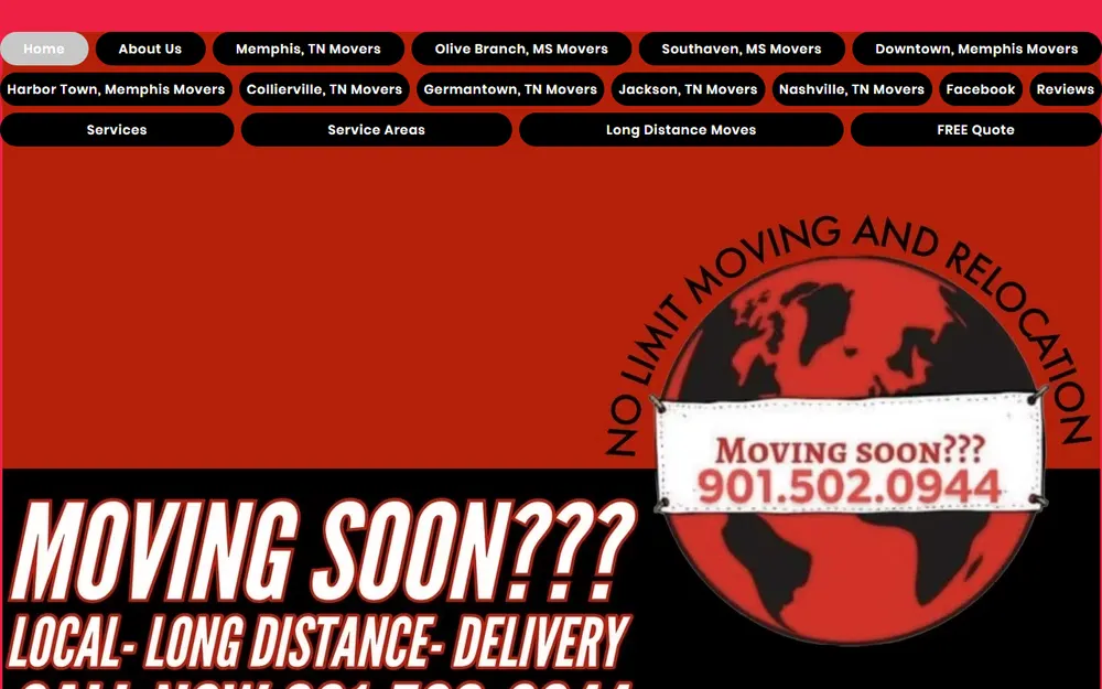 No Limit Moving and Relocation LLC homepage