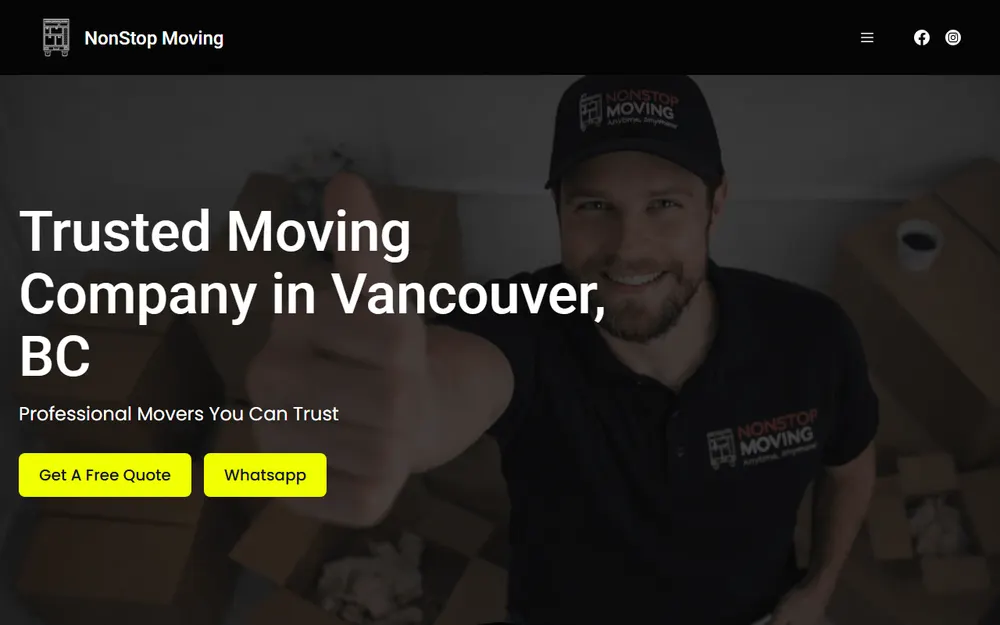 NonStop Moving LTD homepage