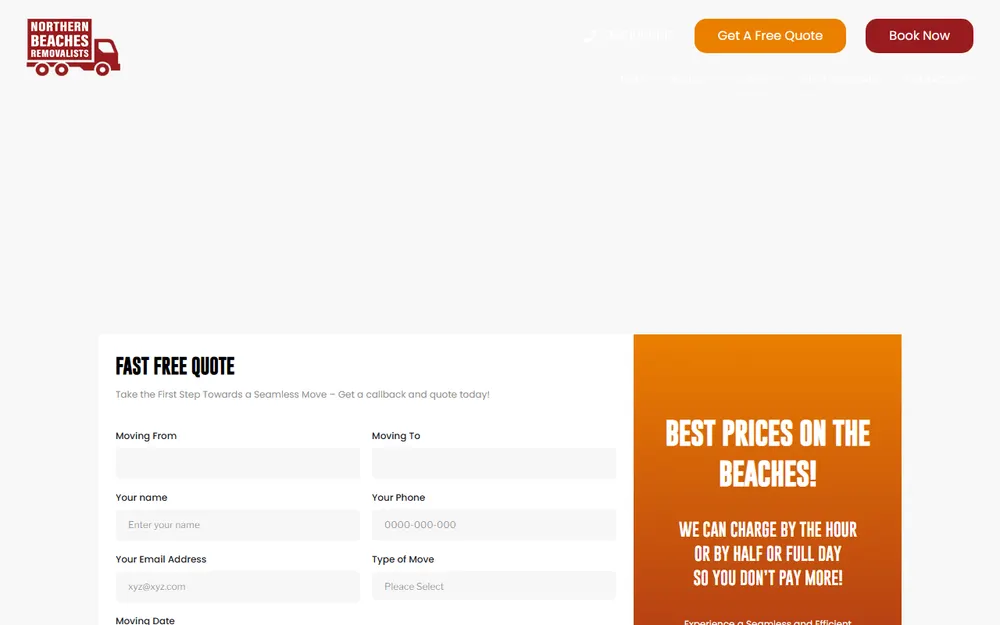 Northern Beaches Removalists Services homepage