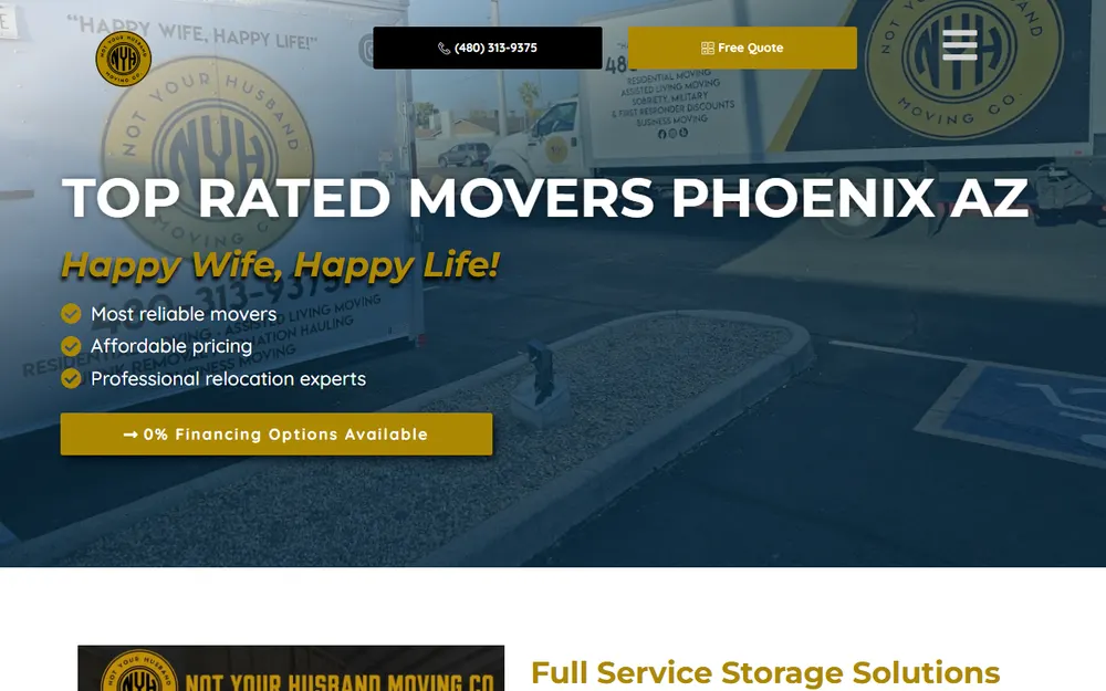 Not Your Husband Moving Corporation homepage