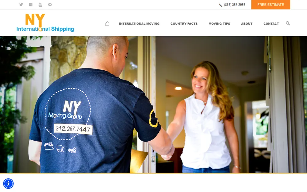 NY International Shipping homepage