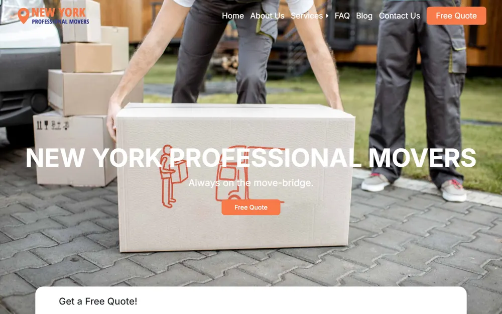 NYC Moving Company homepage