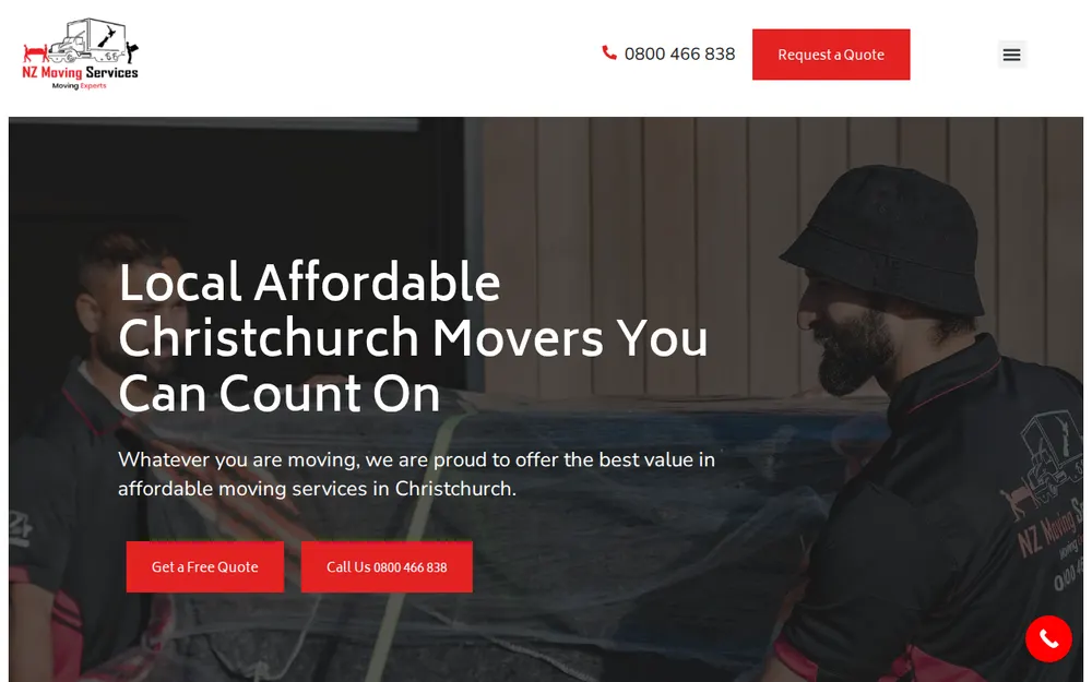 NZ Moving Services homepage