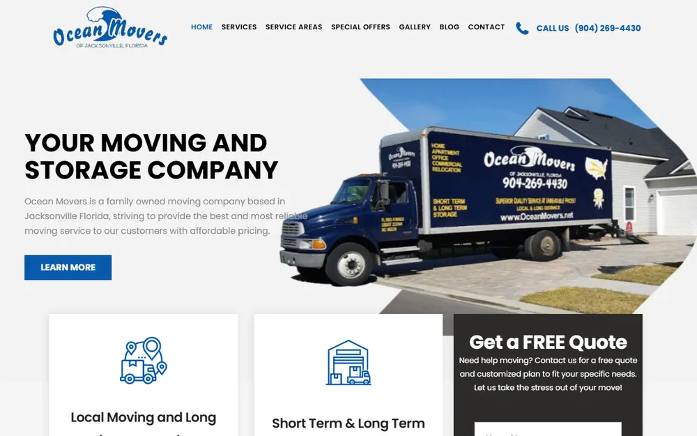 Ocean Movers homepage