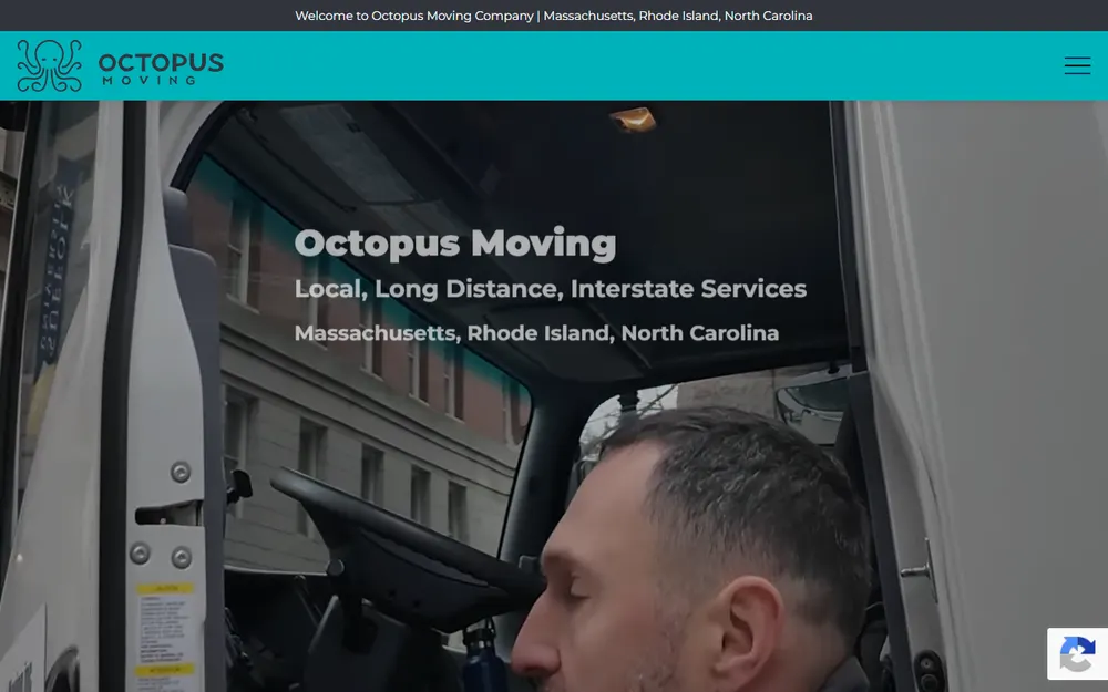 Octopus Moving and Storage homepage